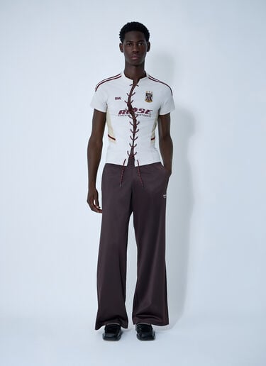 Martine Rose Lace-Up Logo Motif Football Shirt Grey mtr0159009