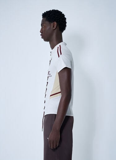 Martine Rose Lace-Up Logo Motif Football Shirt Grey mtr0159009