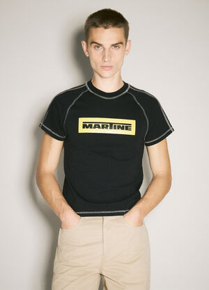 Martine Rose 래글런 슈렁큰 티셔츠 블랙 mtr0358008