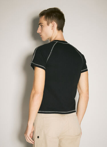 Raglan Shrunken T-Shirt Martine Rose Raglan Shrunken T-Shirt Black mtr0358008