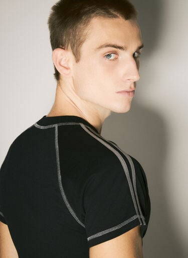 Martine Rose Raglan Shrunken T-Shirt Black mtr0358008