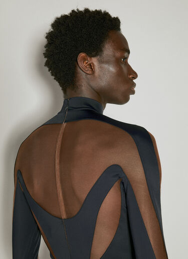 Illusion Neckline Bodysuit Mugler Illusion Neckline Bodysuit Black mug0154010