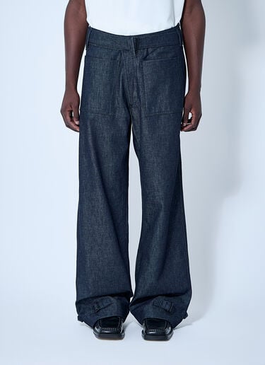 Belted Denim Jeans Mugler Belted Denim Jeans Blue mug0160005