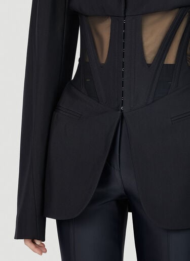 Mesh Corset Panel Blazer Mugler Mesh Corset Panel Blazer Black mug0251013