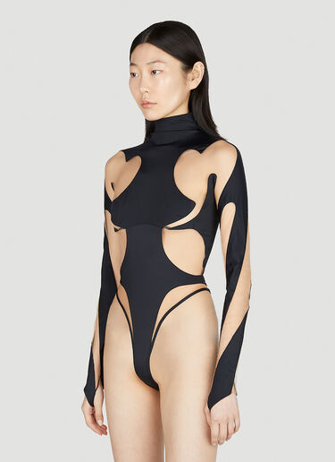 Mugler 컷아웃 일루전 보디슈트 베이지 mug0251036