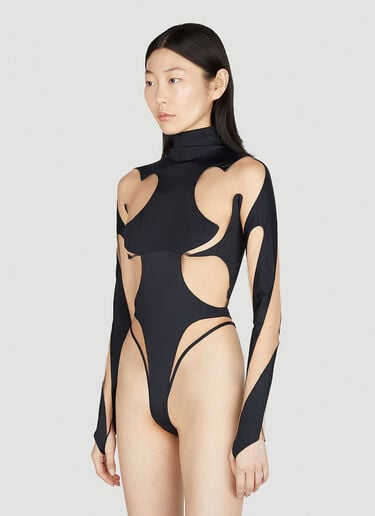 컷아웃 일루전 보디슈트 Mugler 컷아웃 일루전 보디슈트 베이지 mug0251036