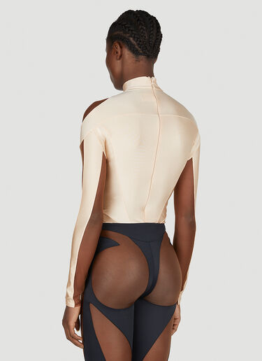 컷아웃 일루전 보디슈트 Mugler 컷아웃 일루전 보디슈트 베이지 mug0251040