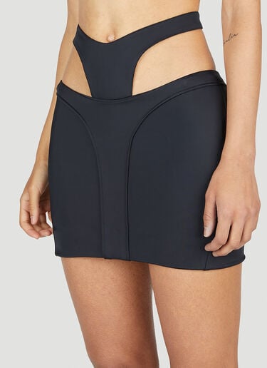 Mugler Thong Mini Skirt Black mug0252011