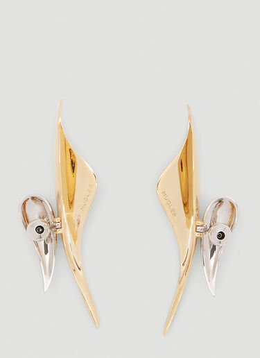 Mugler Chilli Two Tone Earrings Gold mug0252055