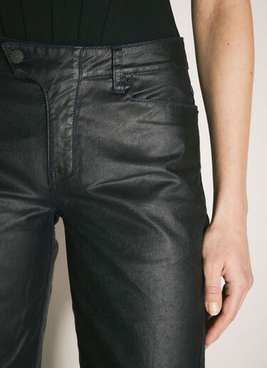 Waxed Straight Leg Pants Mugler Waxed Straight Leg Pants Black mug0258017