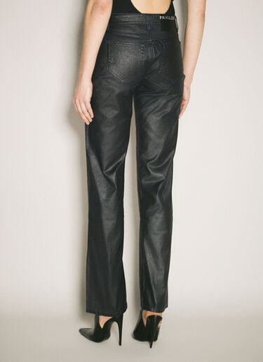 Mugler Waxed Straight Leg Pants Black mug0258017