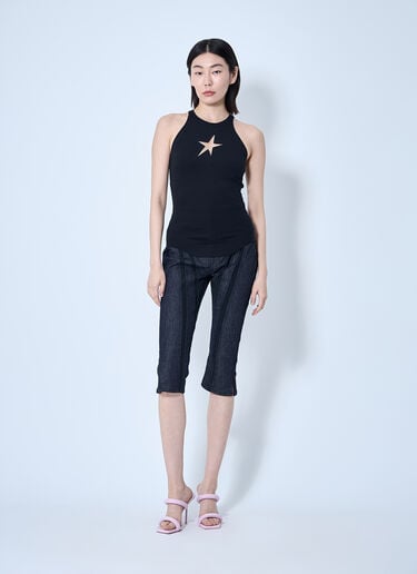 Mugler Cut-Out Tank Top Black mug0259005