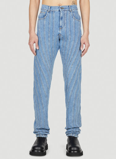 Structured Panel Jeans Mugler Structured Panel Jeans Blue mug0351005