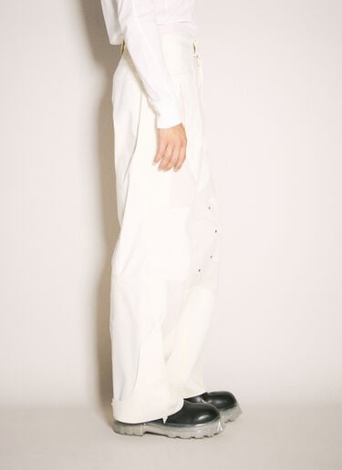 Mugler Technical Panelled Pants Cream mug0358001