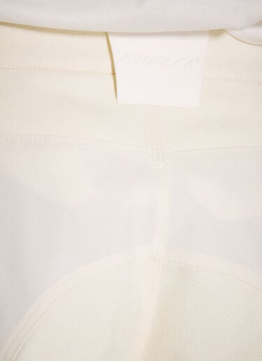 Mugler Technical Panelled Pants Cream mug0358001