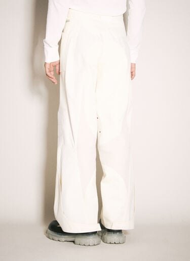 Mugler Technical Panelled Pants Cream mug0358001