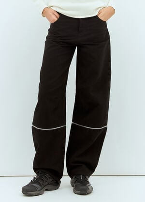 Moncler x Willow Smith 拉链拼接牛仔裤 黑色 mwi0258011
