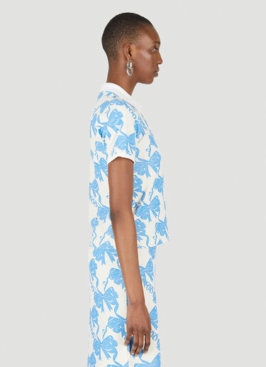 Au Fait 丝带印花 Polo 衫 Maisie Wilen Au Fait 丝带印花 Polo 衫 蓝色 mwn0247012