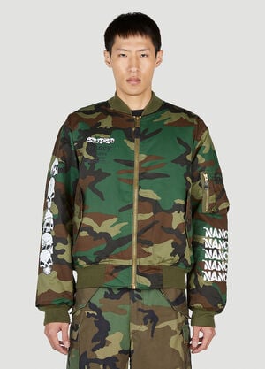 Nancy Camouflage Bomber Jacket Green ncy0153007