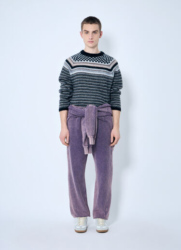 NÒMARYTHM TEXTILE 체커 스트라이프 스웨터  그레이 nma0158002