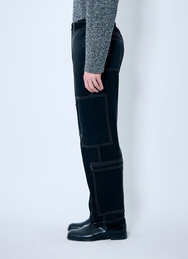 NÒMARYTHM TEXTILE 缎面飞行员长裤  黑色 nma0158004