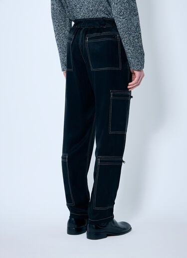 NÒMARYTHM TEXTILE 缎面飞行员长裤  黑色 nma0158004