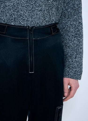 NÒMARYTHM TEXTILE 缎面飞行员长裤  黑色 nma0158004