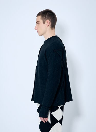 アッサンブラージュウールブレンドトップ NÒMARYTHM TEXTILE アッサンブラージュウールブレンドトップ グレー nma0158009