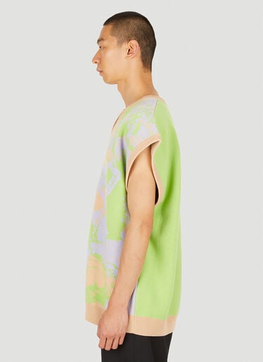 Ninamounah Kingfish Sleeveless Sweater Green nmo0148008