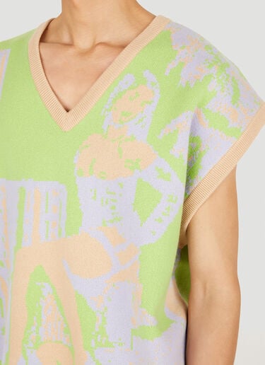 Ninamounah Kingfish Sleeveless Sweater Green nmo0148008