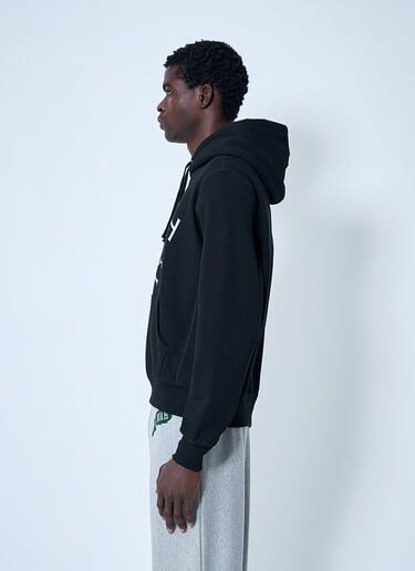 Logo Motif Hooded Sweatshirt Noah Logo Motif Hooded Sweatshirt Black noa0160017