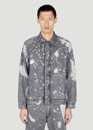 LN-CC x Non Raglan Bleached Denim Jacket Grey non0152006