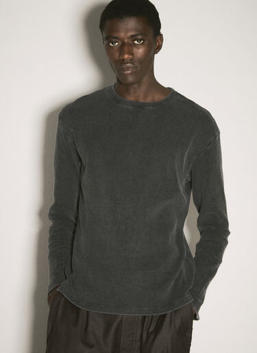 ワッフルサーマルクルーネックTシャツ O.FILES ワッフルサーマルクルーネックTシャツ グレー ofl0158004