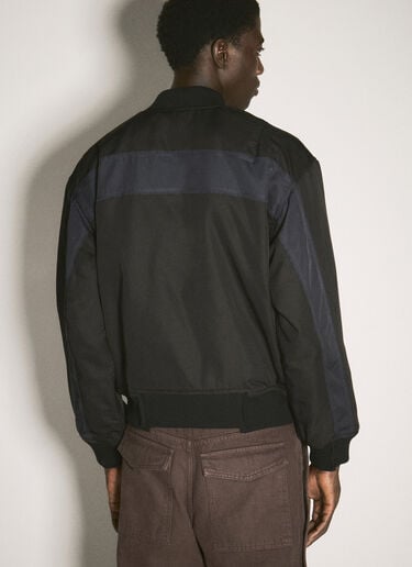 Panelled Bomber Jacket O.FILES Panelled Bomber Jacket Black ofl0158006
