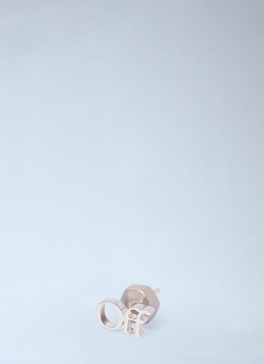 Logo Mono Earring Off-White Logo Mono Earring Silver ofw0160077