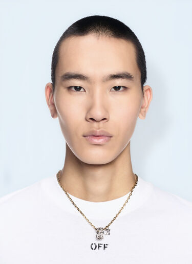 Off-White Arrow And Ring Necklace Gold ofw0160083