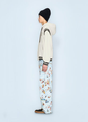 Off-White Fleece 00 Varsity Hooded Jacket Natural ofw0160090