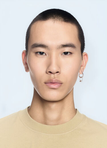 Off-White Mini Dice Mono Hoop Earring Silver ofw0160100