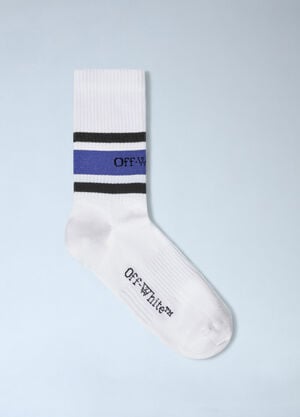 Off-White Striped Bookish Socks White ofw0160102