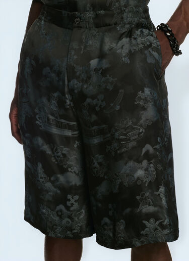 Jacquard Fresco Bowling Shorts Off-White Jacquard Fresco Bowling Shorts Black ofw0160108
