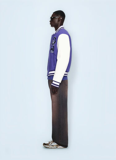 Off-White Time Varsity Jacket Purple ofw0160109