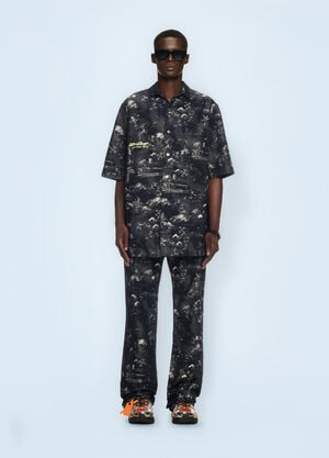 Off-White Jacquard Fresco Bowling Shirt Blue ofw0160113