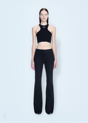 Off-White Off Stamp Ribbed Top Black ofw0260005