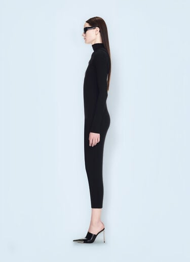 Off-White Off Stamp Ribbed Midi Dress Black ofw0260011