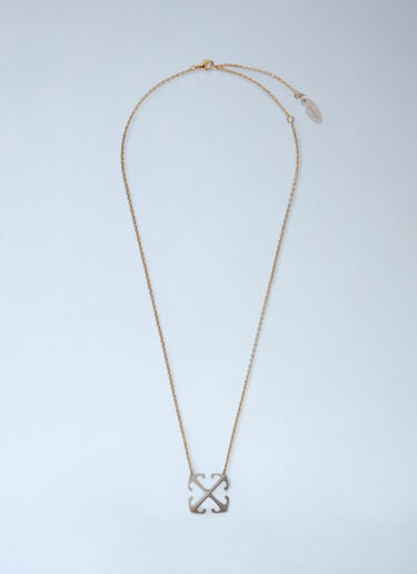 Arrow Pendant Necklace Off-White Arrow Pendant Necklace Gold ofw0260018