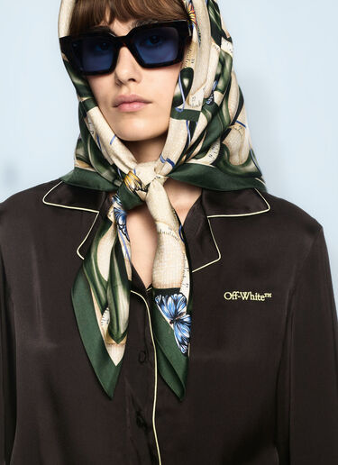 Satin Shirt Off-White Satin Shirt Black ofw0260023