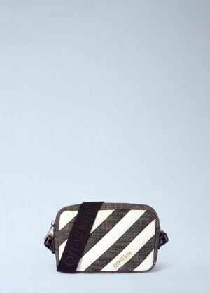 Off-White Diagonal Quilted Camera Crossbody Bag Black ofw0260048