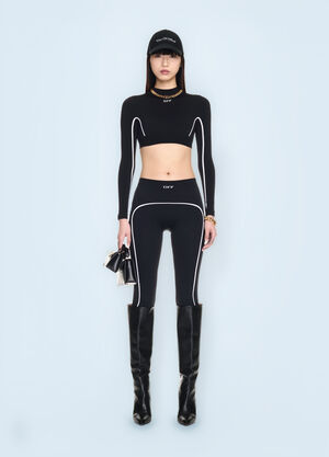 Off-White Stamp Seamless Crop Top Black ofw0260049