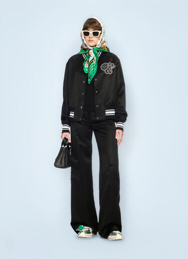 Toybox Satin Cargo Pants Off-White Toybox Satin Cargo Pants Black ofw0260051