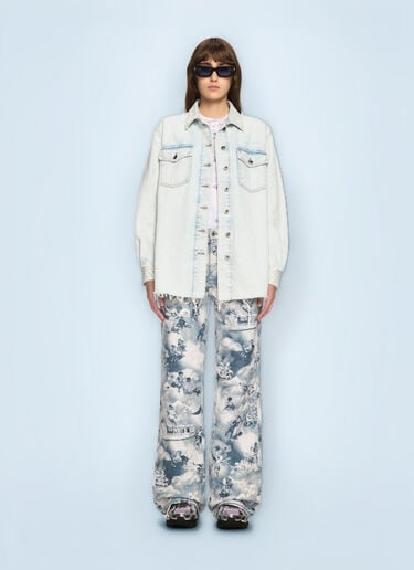Off-White Fresco Arrow Denim Shirt Jacket Blue ofw0260063
